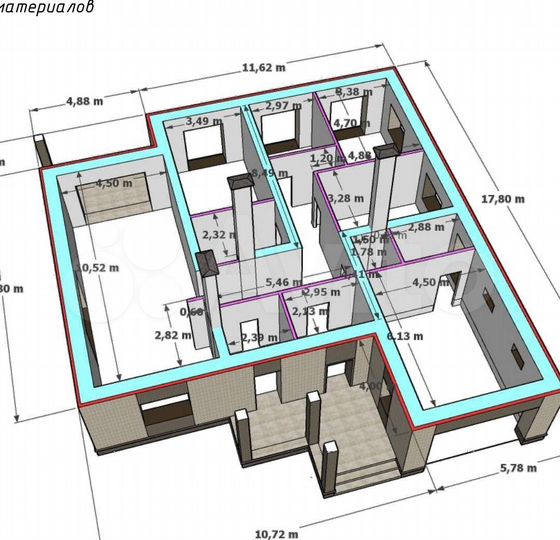 Дом 210 м² на участке 10 сот.
