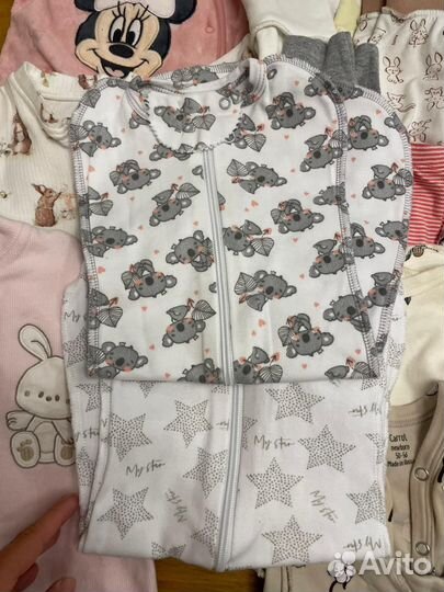 Вещи пакетом на девочку 50-60 см