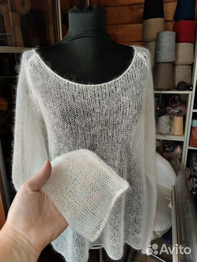 Паутинка пуловер итал.мохер Aurora