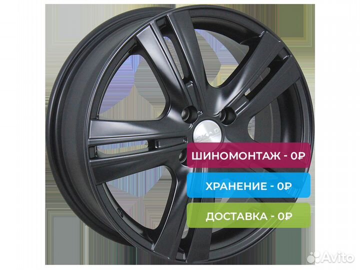 R16 4x100 6J ET52 D54,1 Скад Багира Черный барxат