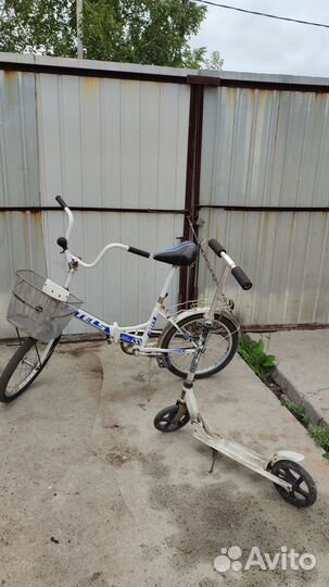 Велосипед и самокат