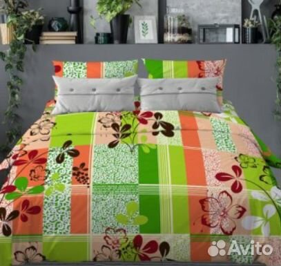 Постельное белье новое 1,5 хлопок 100