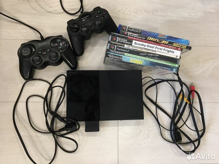 Ps2 slim прошитый привод, 8 игр scph-90004