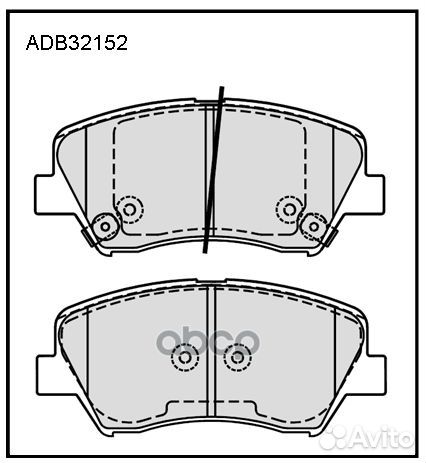 Колодки тормозные дисковые перед ADB32152 A