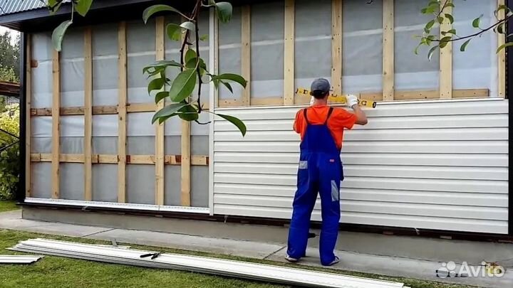 Фасадные работы Сайдинг утепление домов