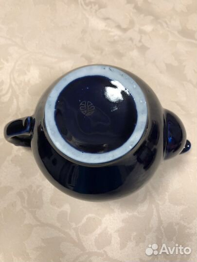 Чайник заварочный, бронницкий фарфор, кобальт