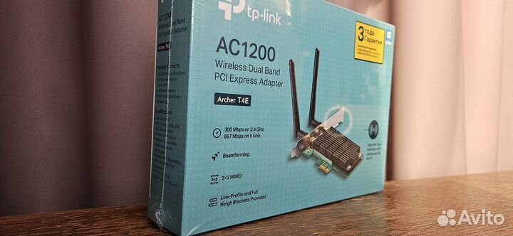 PCIe адаптер WiFi TP-Link Archer T4E AC1200 5GHz