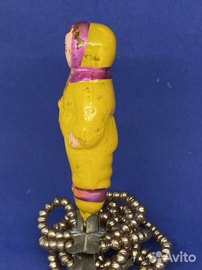 Елочная игрушка СССР Ребенок с погремушкой (85)