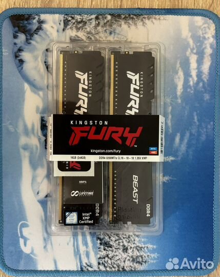 Оперативная память Kingston fury beast black 16GB