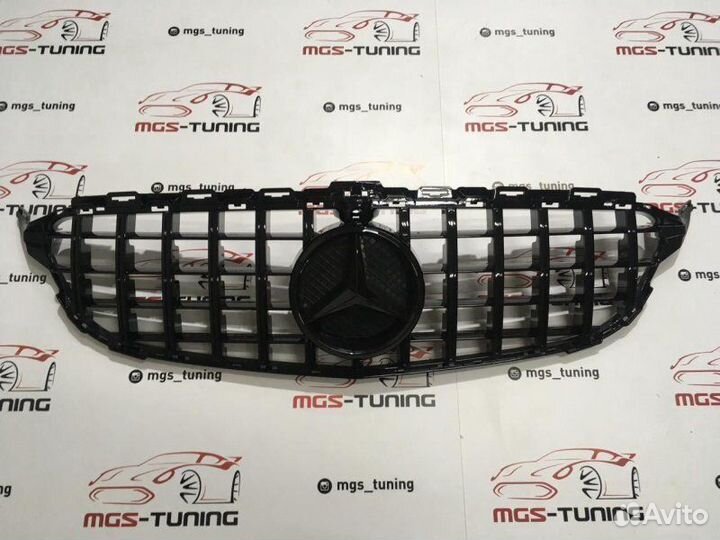 Решетка на Mercedes w205 GT 63 black (П/К)