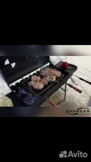 Мангал с крышкой на 10 шампуров