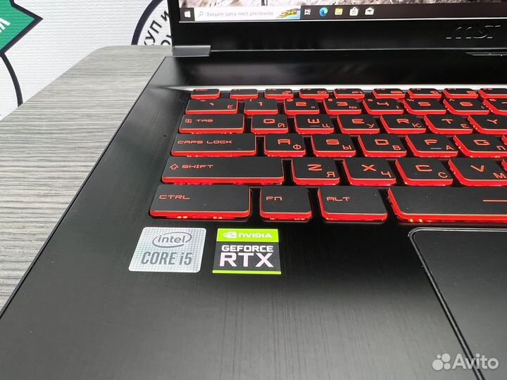 MSI 17 12 ядер Core i5-10500H 8G RTX3050 144Hz SSD