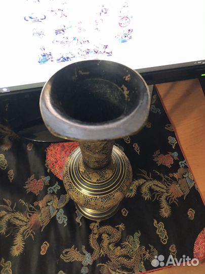 Антикварная ваза металл