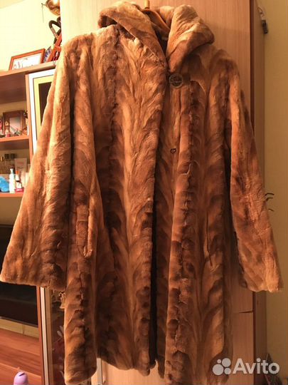 Шуба норковая с капюшоном 48-50