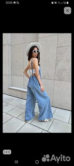 Джинсовый комбинезон