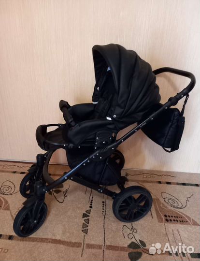 Коляска 2 в 1 Indigo Enigma Экокожа