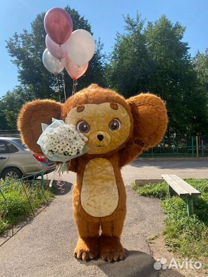 Белый мишка, поздравление, ростовая кукла