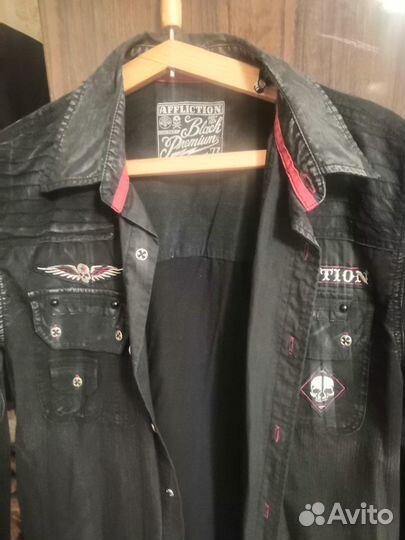Джинсовая рубашка Affliction Black Premium