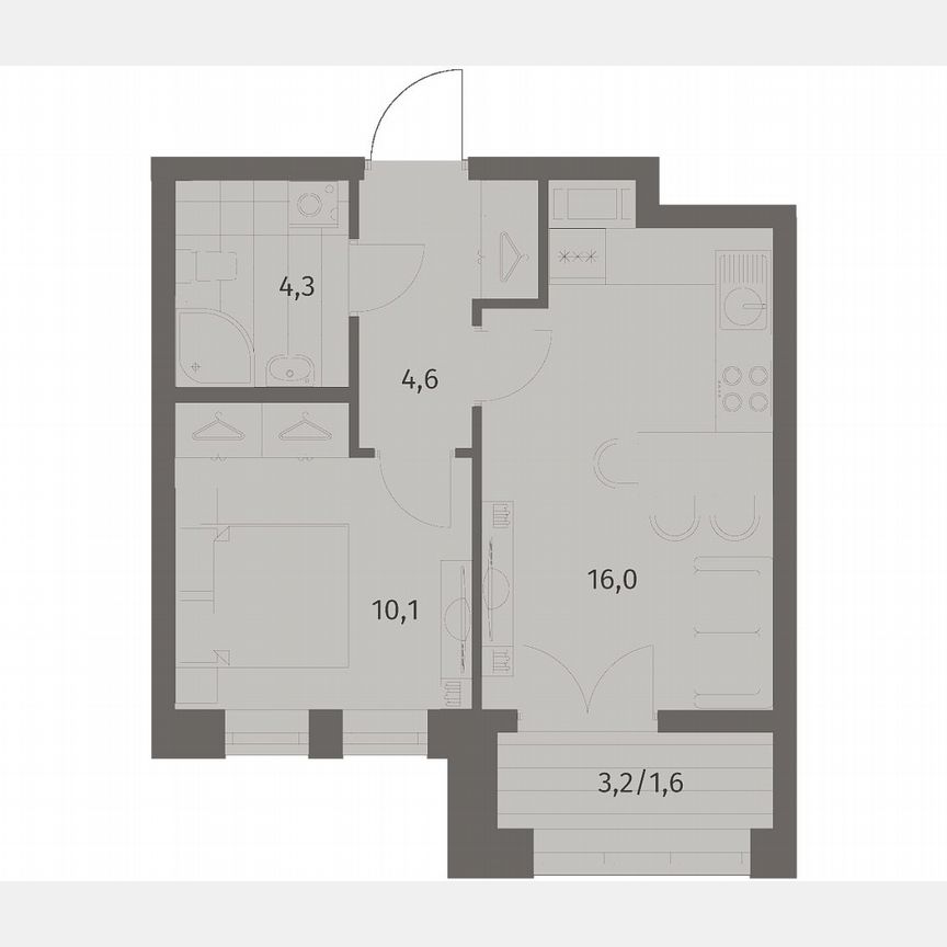 1-к. квартира, 36,5 м², 3/11 эт.