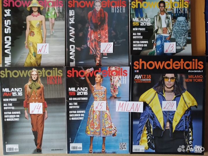 Журналы мод из Италии Showdetails Riser