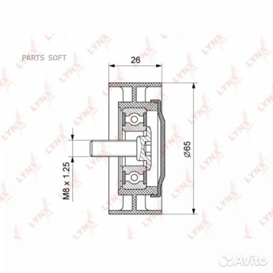 Lynxauto PB5132 PB-5132 ролик натяжной ремня грм\