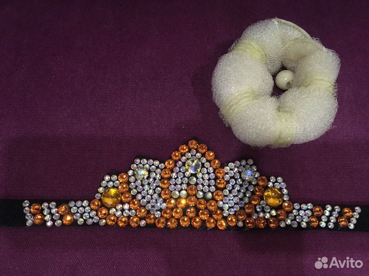 Корона на шишку(или гульку, пучок) для худ.гимнаст