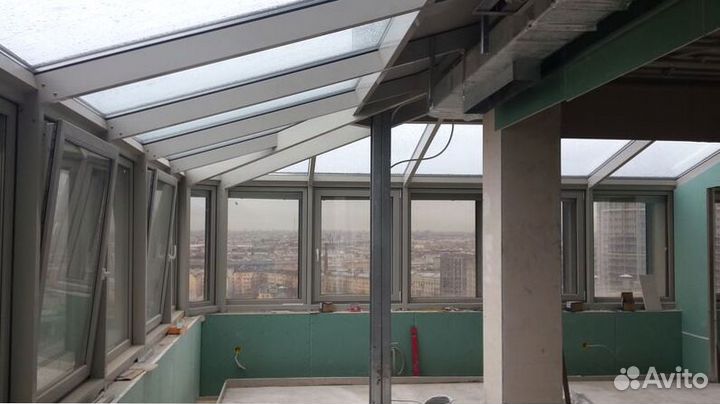 Стеклянная крыша, Остекление террас