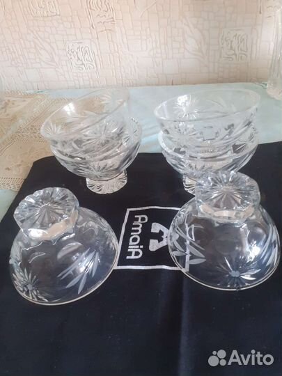 Хрустальные розетки 6шт. СССР