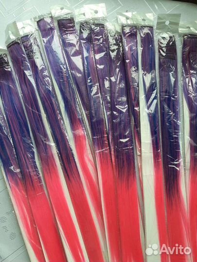 Пряди для волос цветные