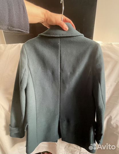 Пальто демисезон massimo dutti р40 цвет морской во