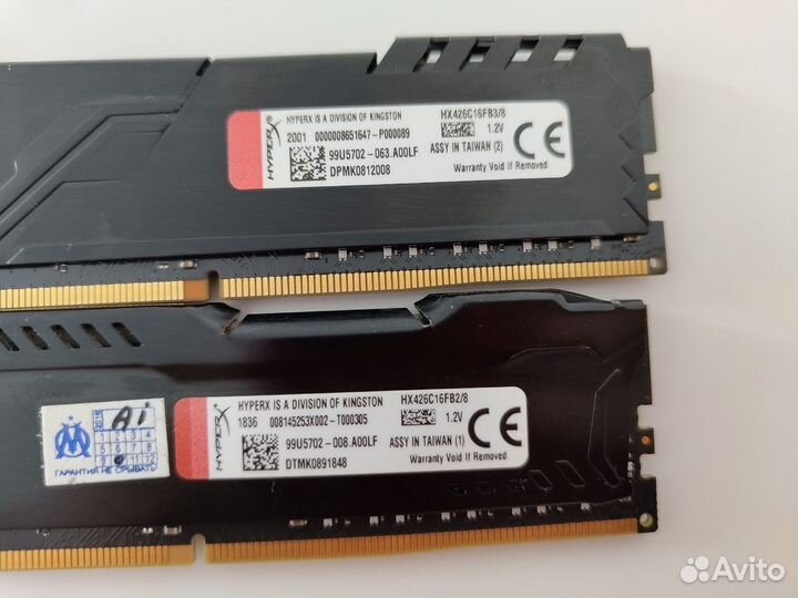 Оперативная память DDR4 16GB 2666MHz HyperX