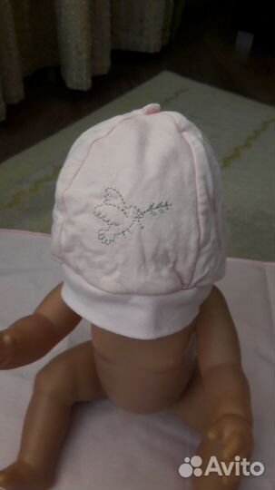 Шапочки до годика на девочку демисезонные