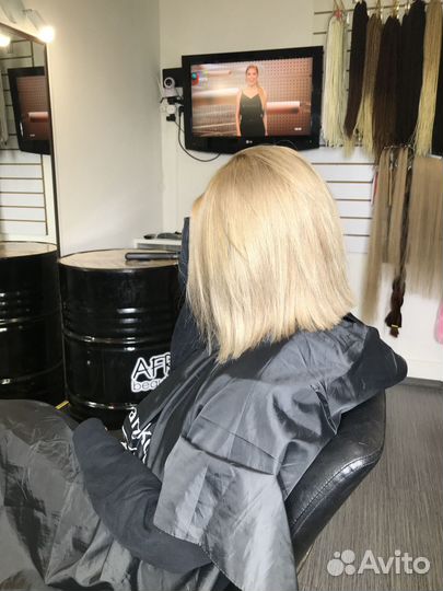 Невидимое наращивание натуральных волос