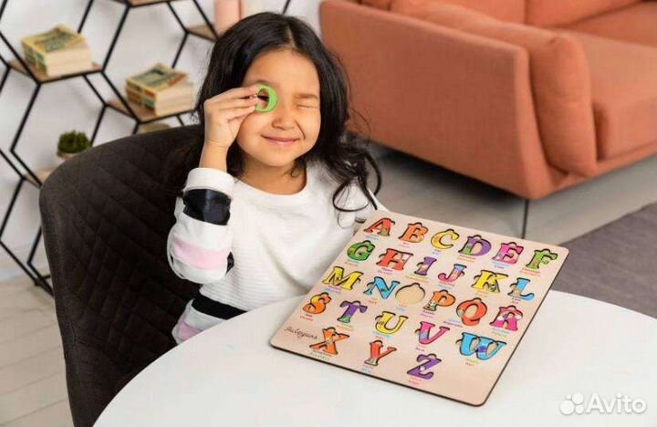 Сортер, рамка-вкладыш английский алфавит новый