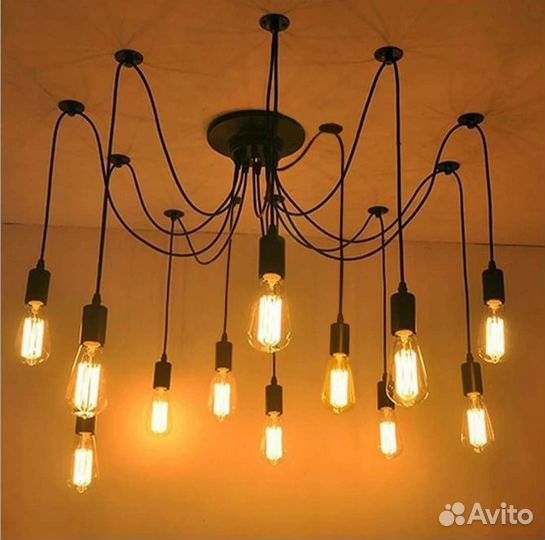 Люстра Светодиодная + Цветная Подсветка RGB Разные