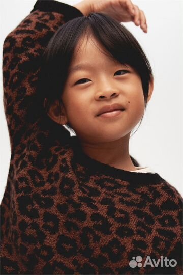 Джемпер на девочку hm 92 98/104 леопард