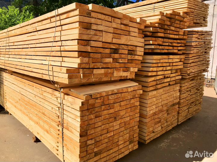 Строганная доска, сосна 35х90х6000мм