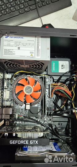 Игровой компьютер Intel i3-6100\GTX1650\SSD+HDD