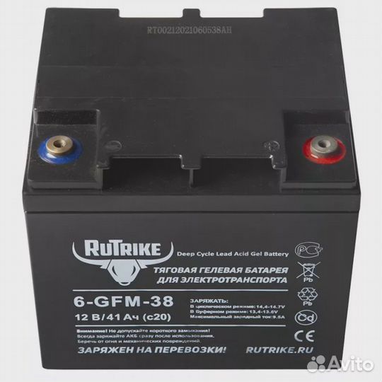 Аккумулятор RuTrike 6-GFM-38