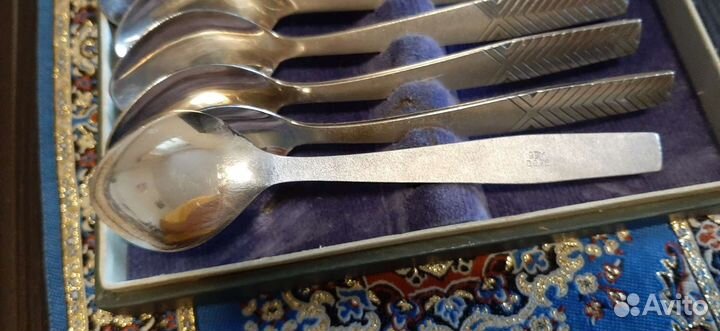 Набор чайных ложек ссср. Мельхиор. 6 штук