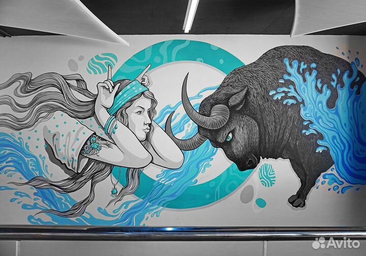 Граффити оформление, художественная роспись стен