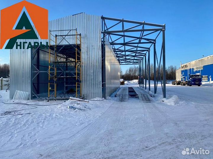 Каркасный ангар новый