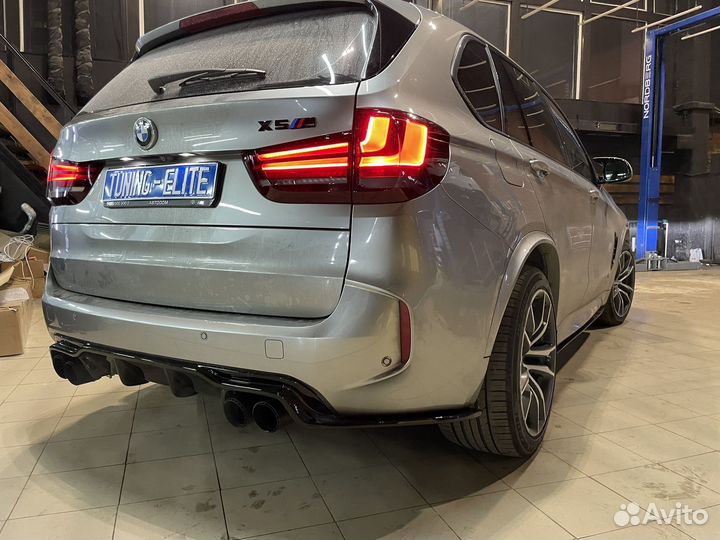 Задний Диффузор Элит на BMW X5M F85 Тюнинг