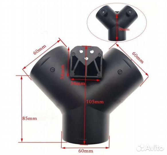 Тройник для автономки 60 мм