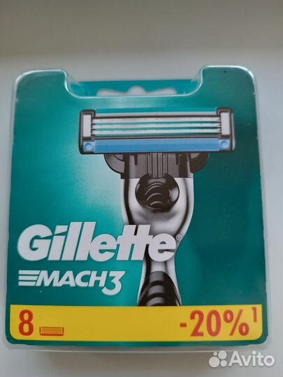 Кассеты для бритья Gillette mach3, упаковка 8 штук