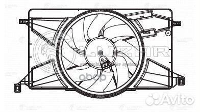 Вентилятор радиатора охлаждения с кожухом для а