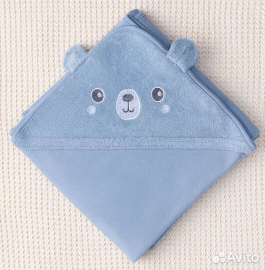 Полотенце с уголком для малыша 85*85 см