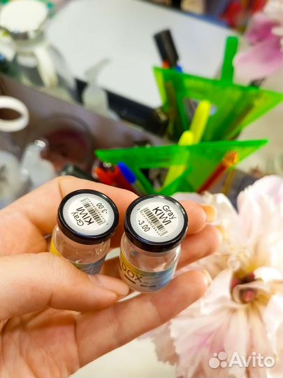 Линзы контактные цветные Dox Korea Kiwi Gray -3