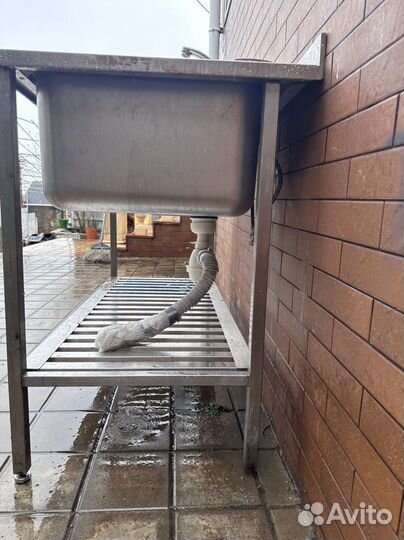 Мойка из нержавейки со столом