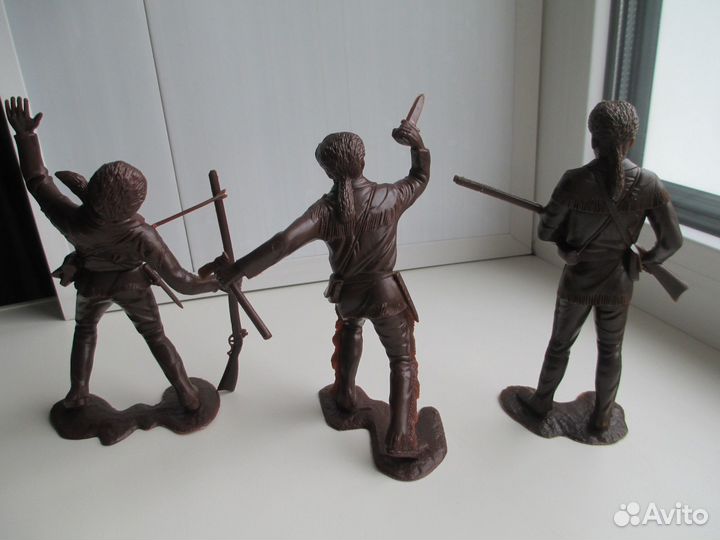 Солдатики СССР Зверобои Траперы Дзи 6 Штук Клейма